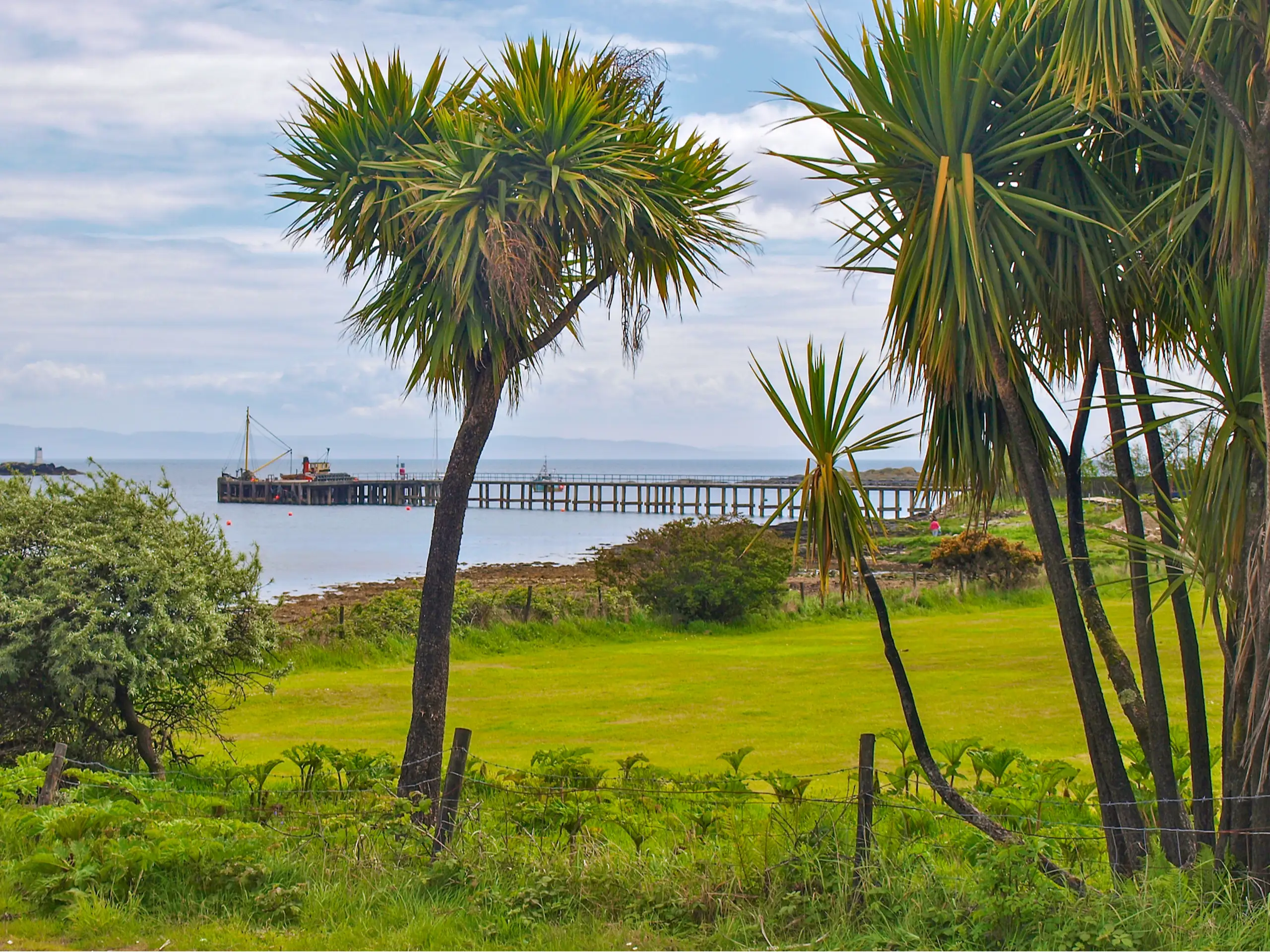 The pier from the hotel garden
