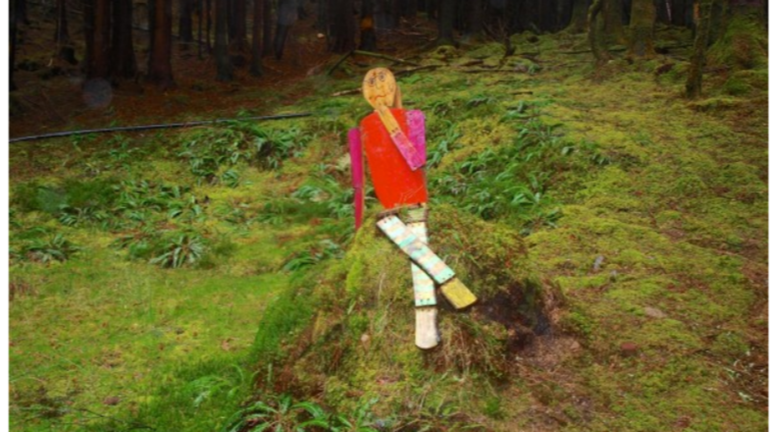 Woodland (wooden) sculpture, I think now long gone