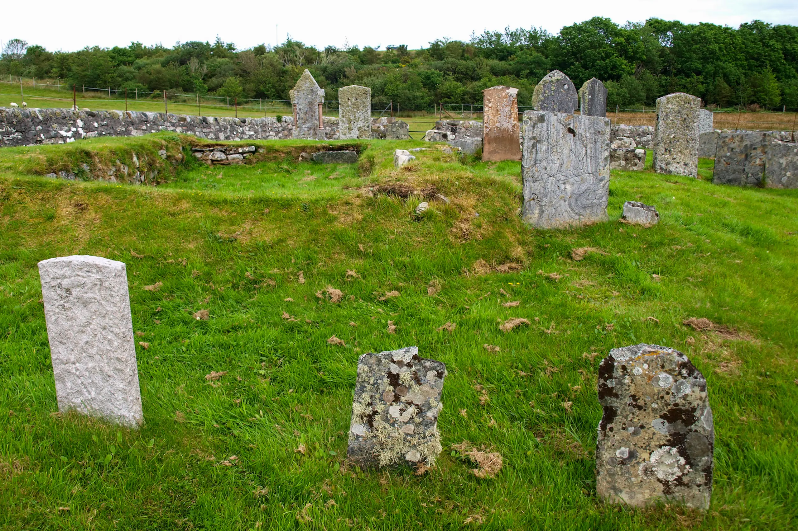 The burial ground above the anchorage
