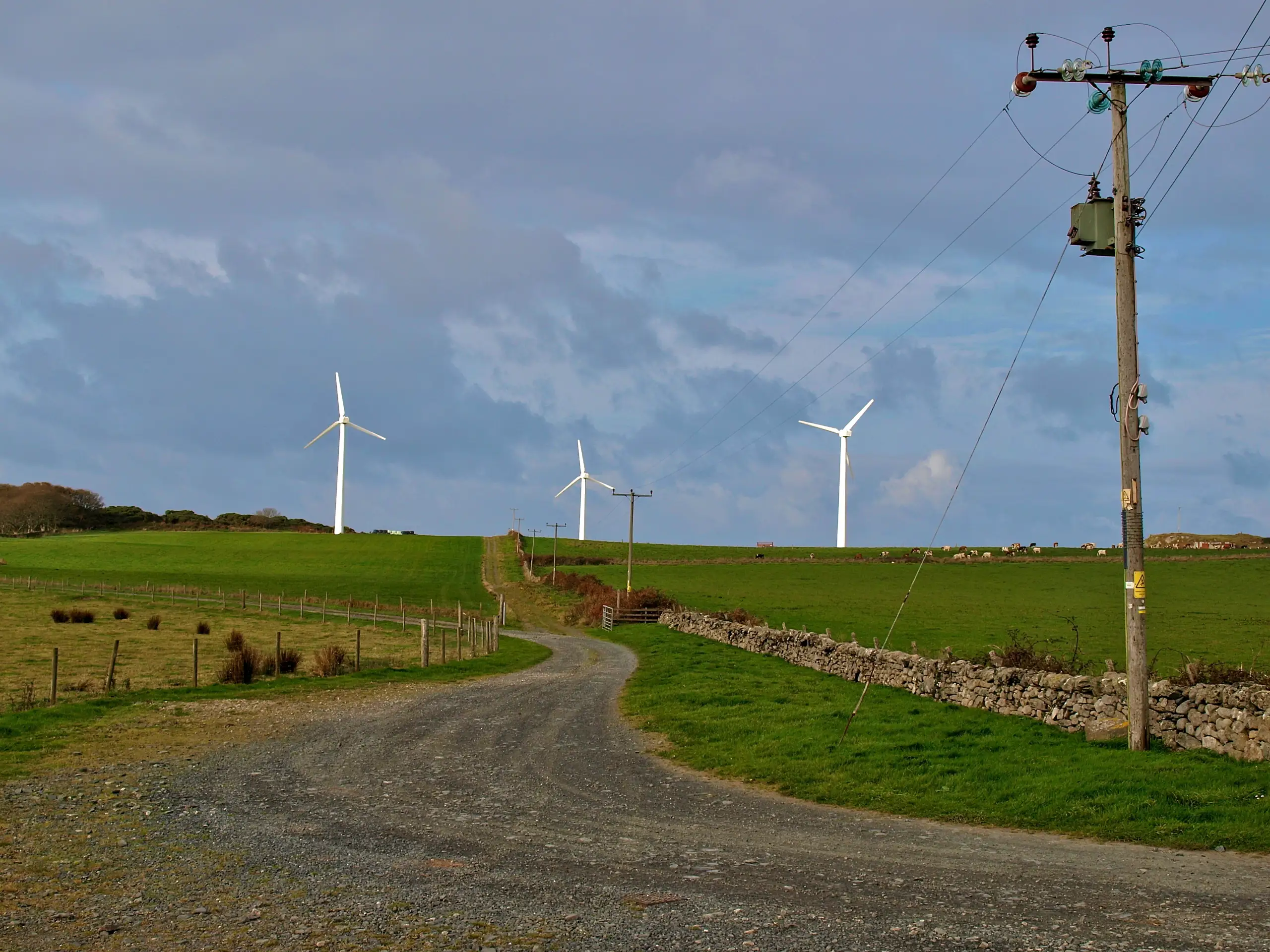 The road up to the turbines