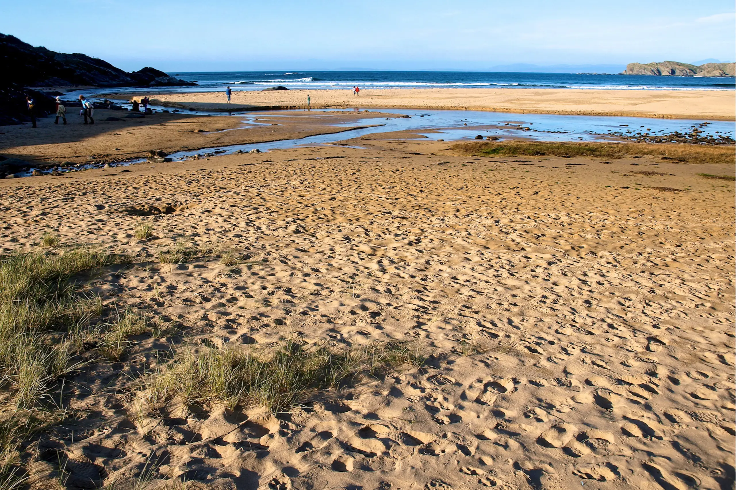 The extensive beach
