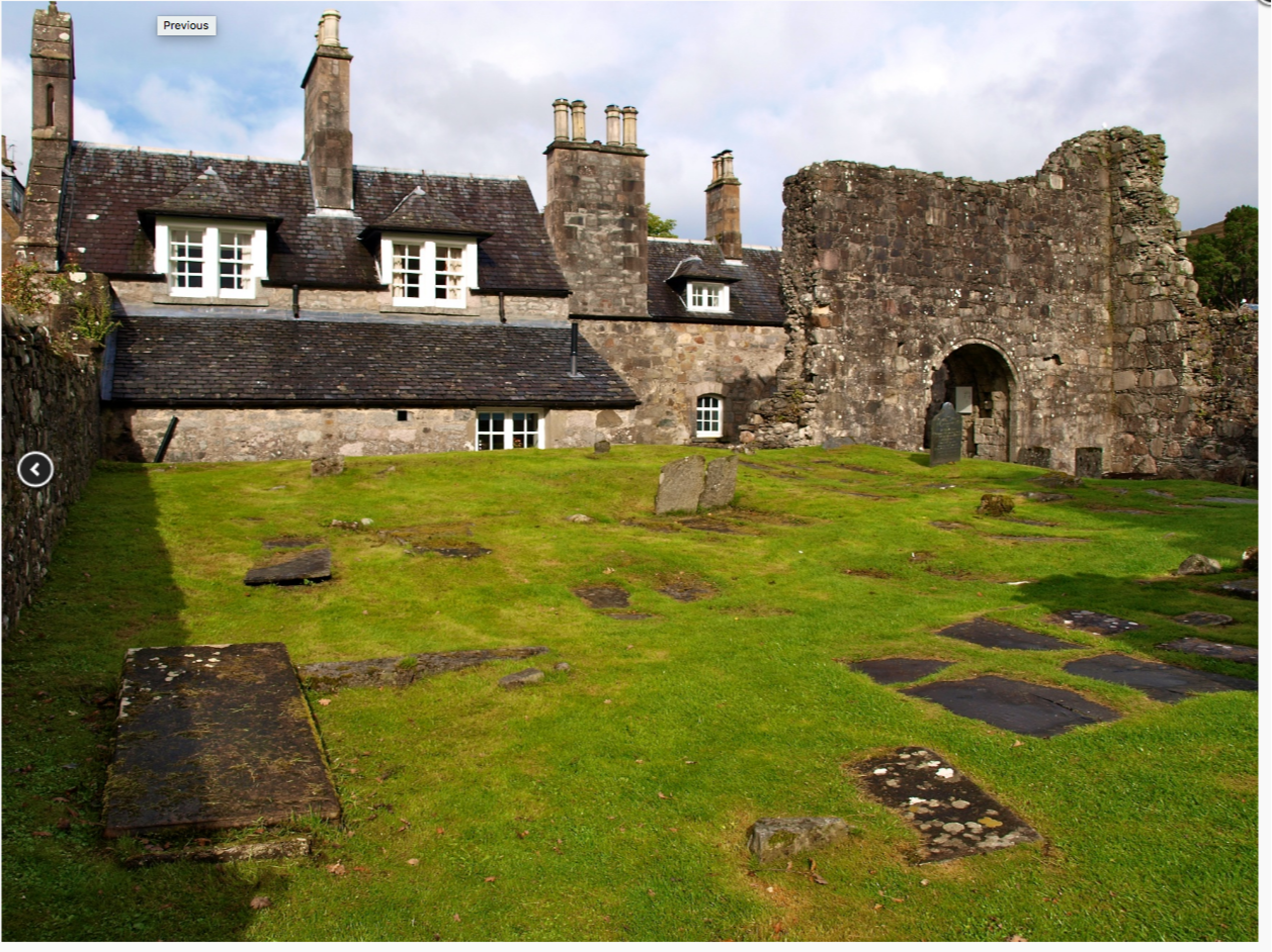 Ardchattan House and the remains of the priory