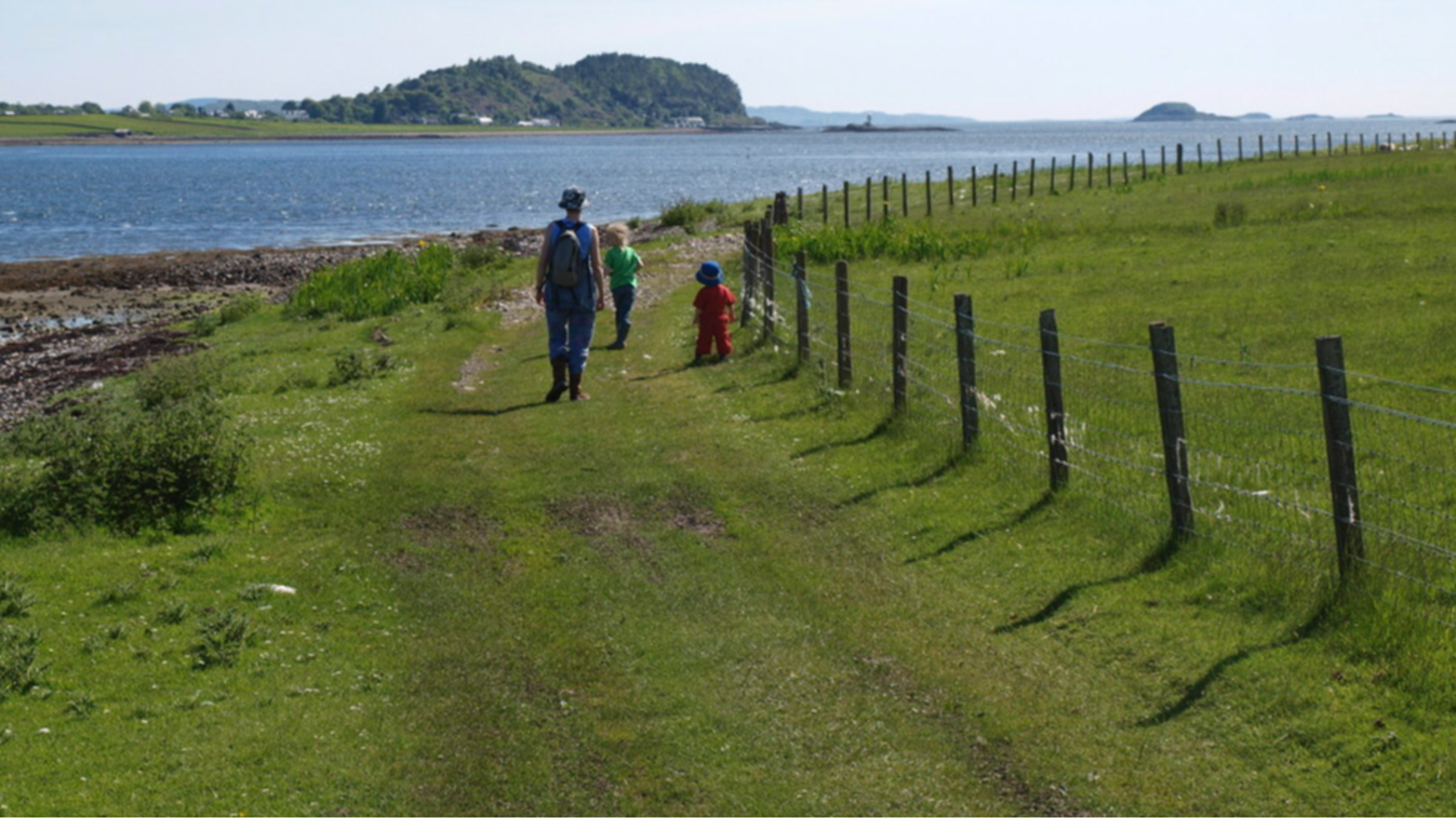 Walking on the island, looking south