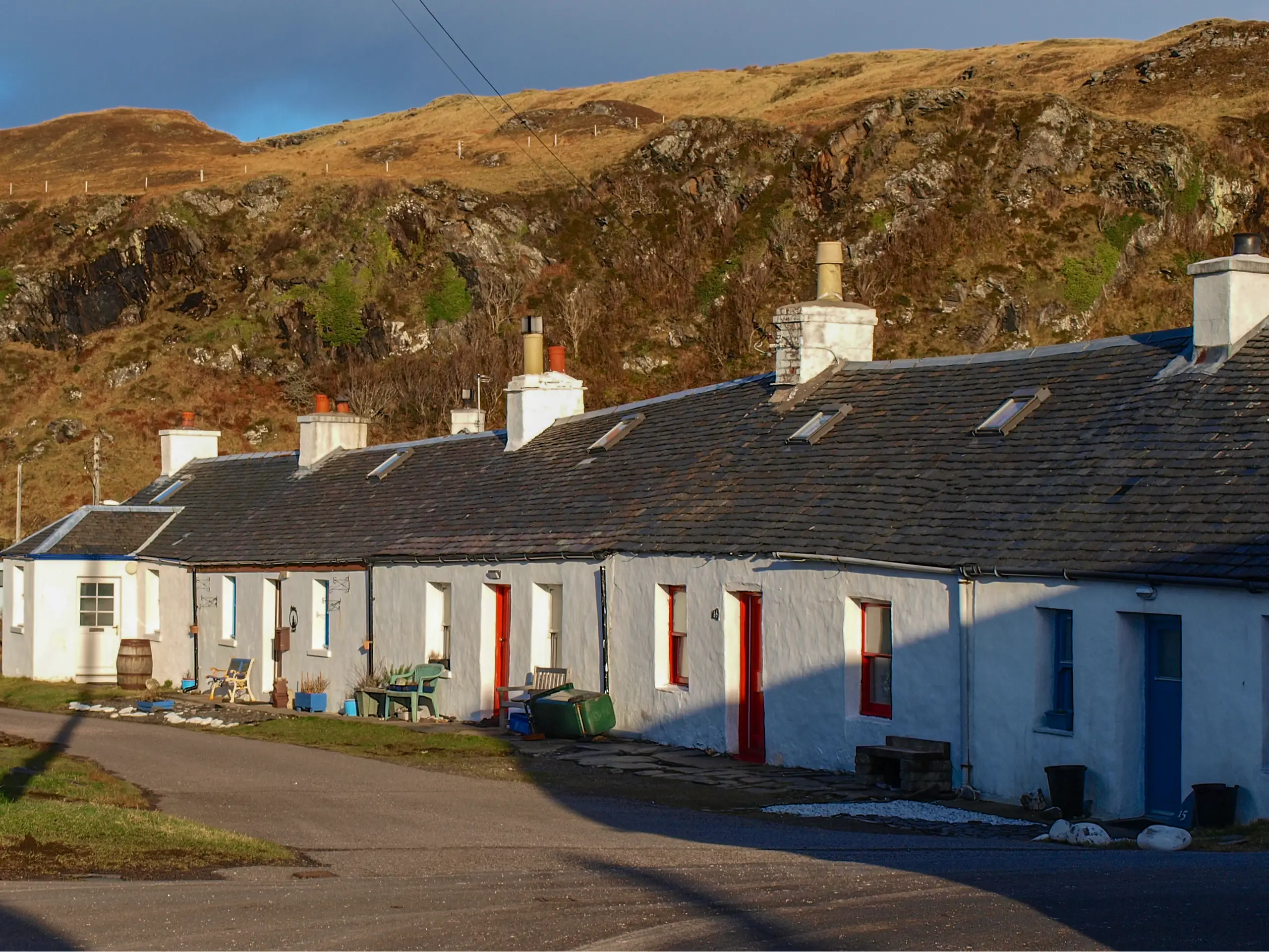 Old slate worker cottages