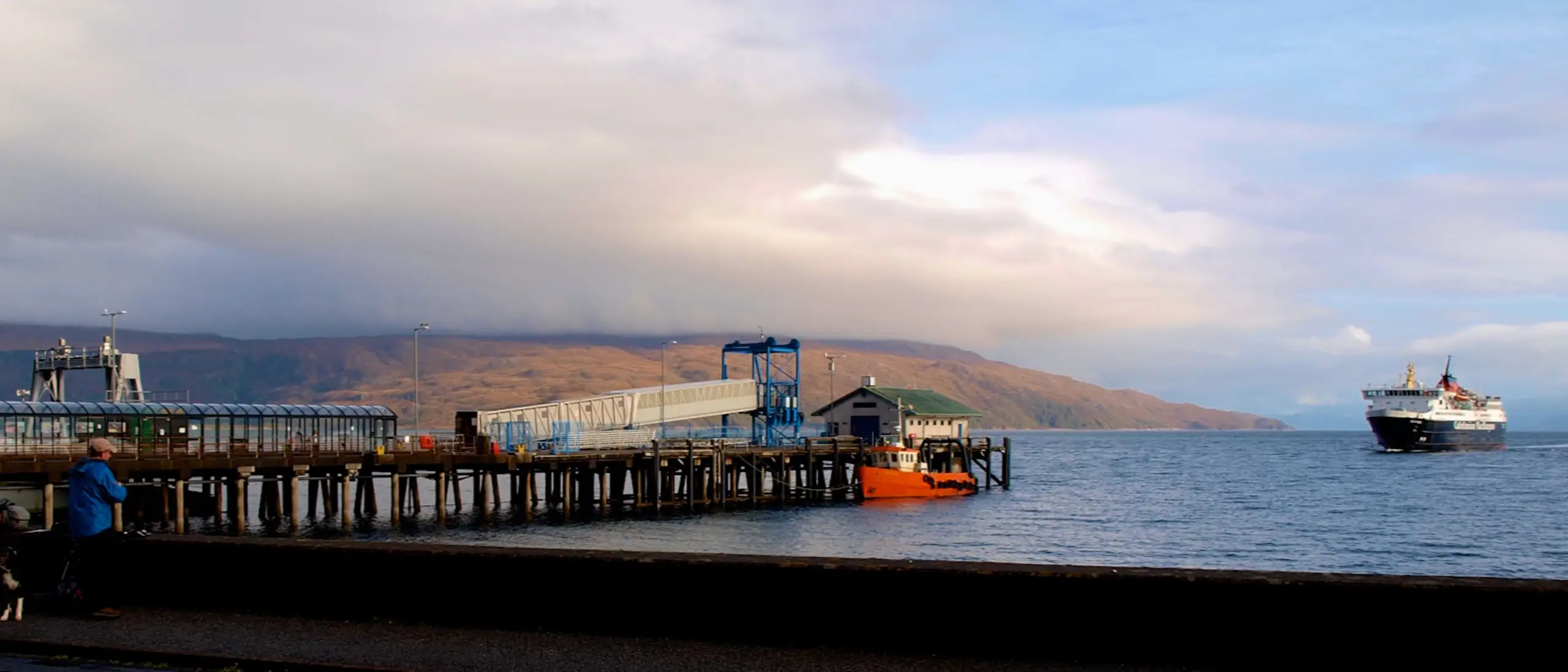 The Calmac ferry arriving from Oban
