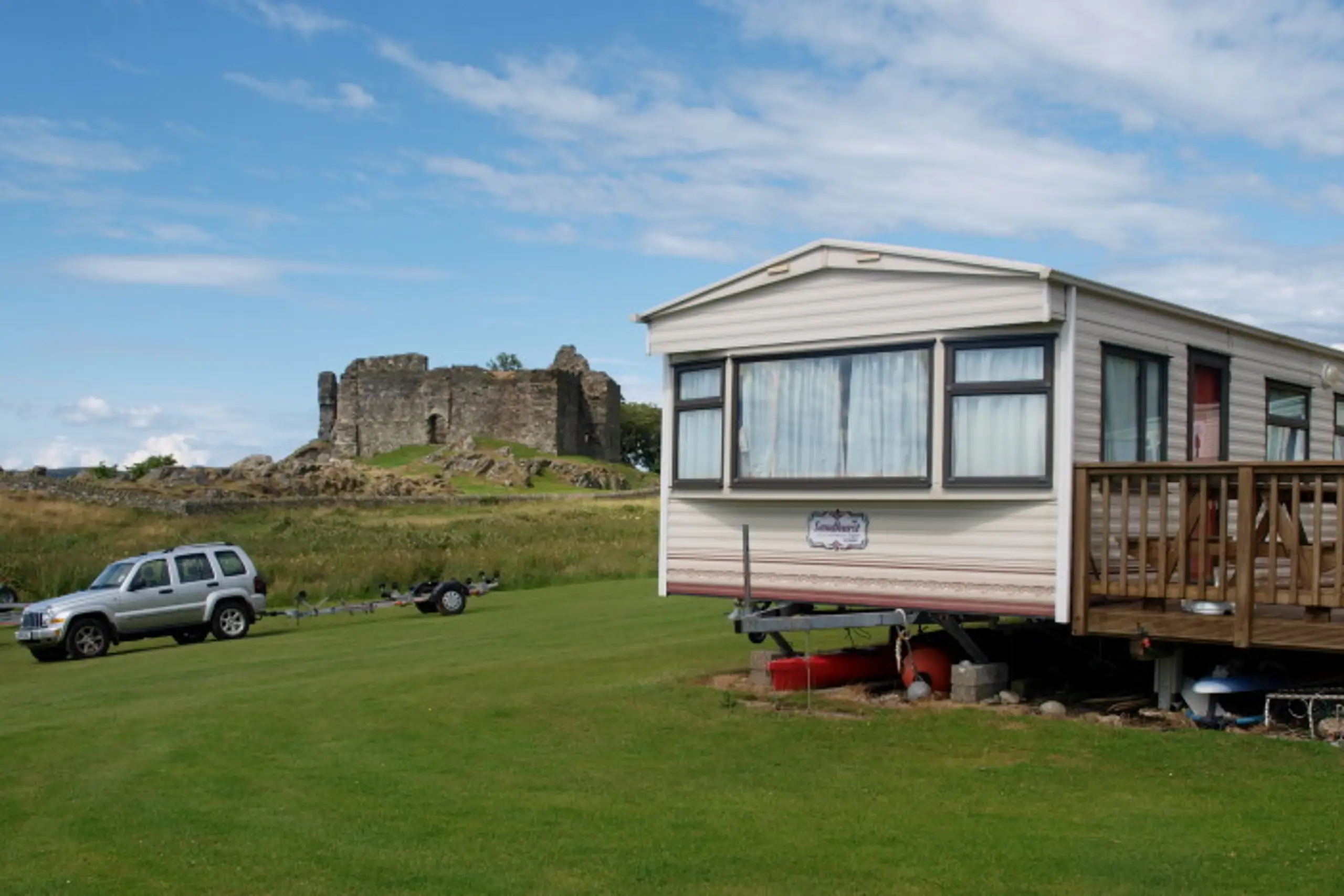 Castle with caravan