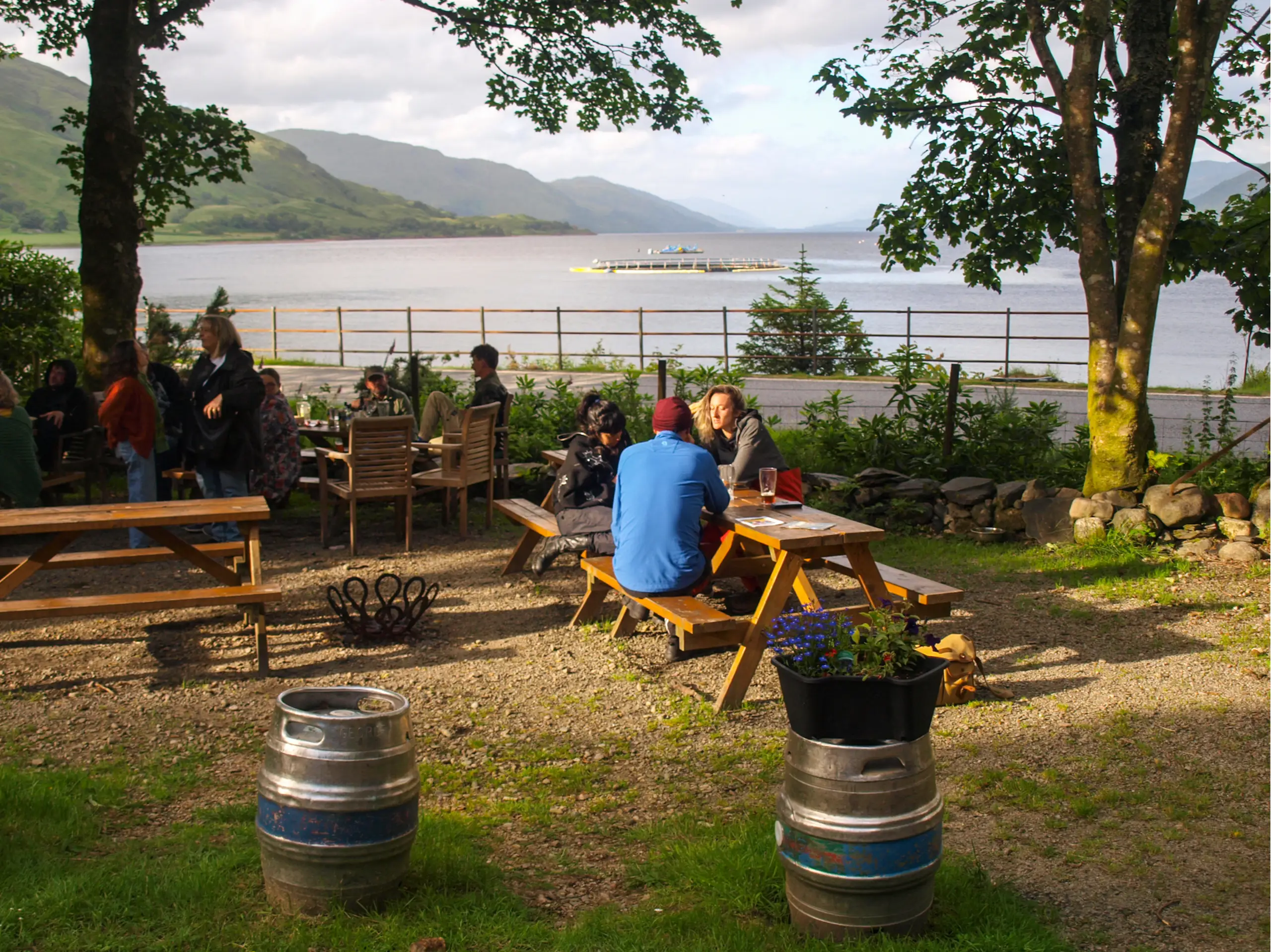 Al fresco at the Ardgour Ales Brewery