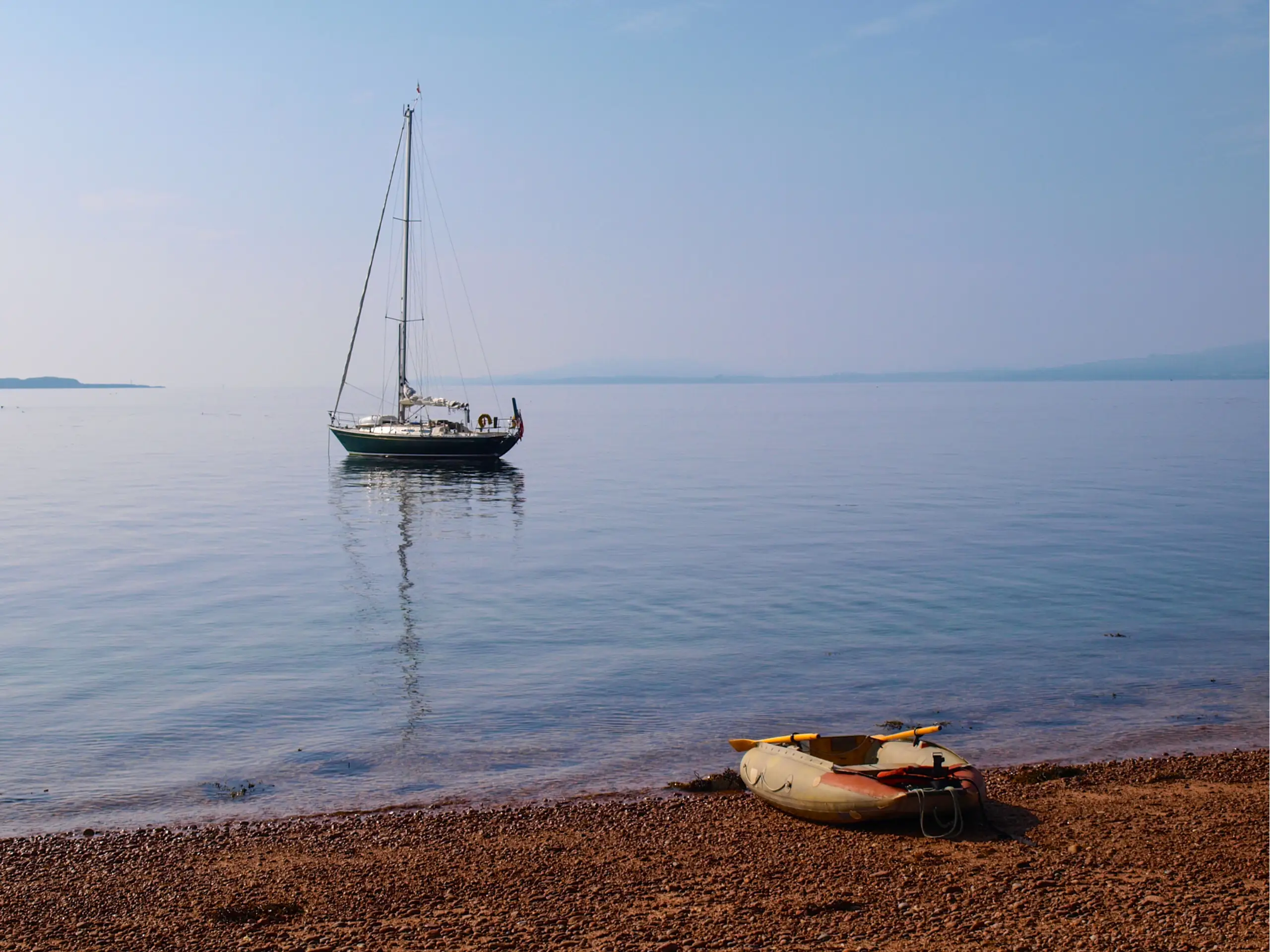 Pickle at anchor in Camas Chrònaig